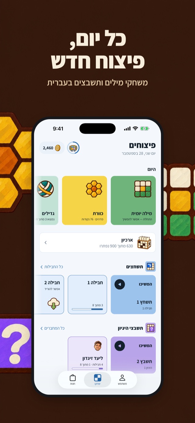 כל יום, פיצוח חדש. משחקי מילים ותשבצים בעברית